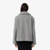 Kadın Kısa Oversized Yün Blend Pea Coat