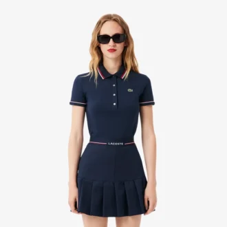 Kadın L.12.D Dar Kesim Süs Detaylı Polo Tişört