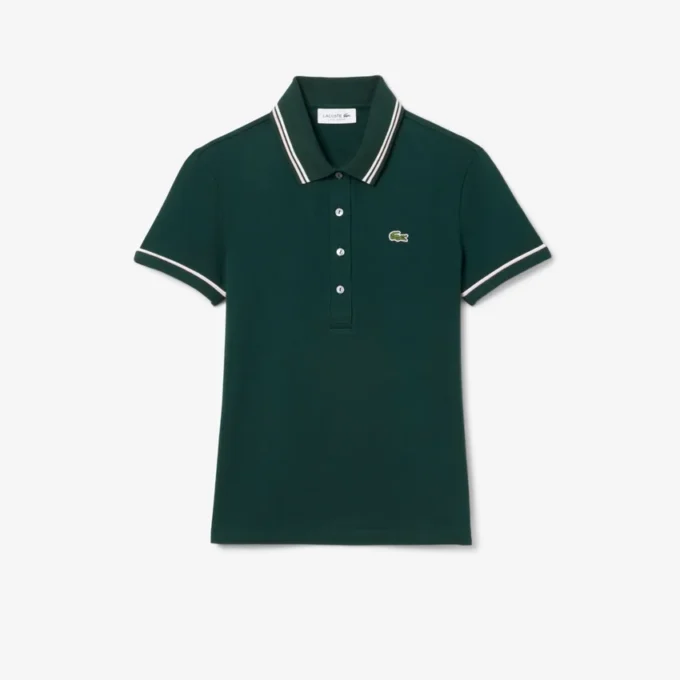 Kadın L.12.D Dar Kesim Süs Detaylı Polo Tişört