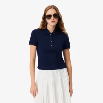 Kadın L.12.D Slim Fit Streç Mini Piqua Polo