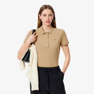 Kadın L.12.D Slim Fit Streç Mini Piqua Polo
