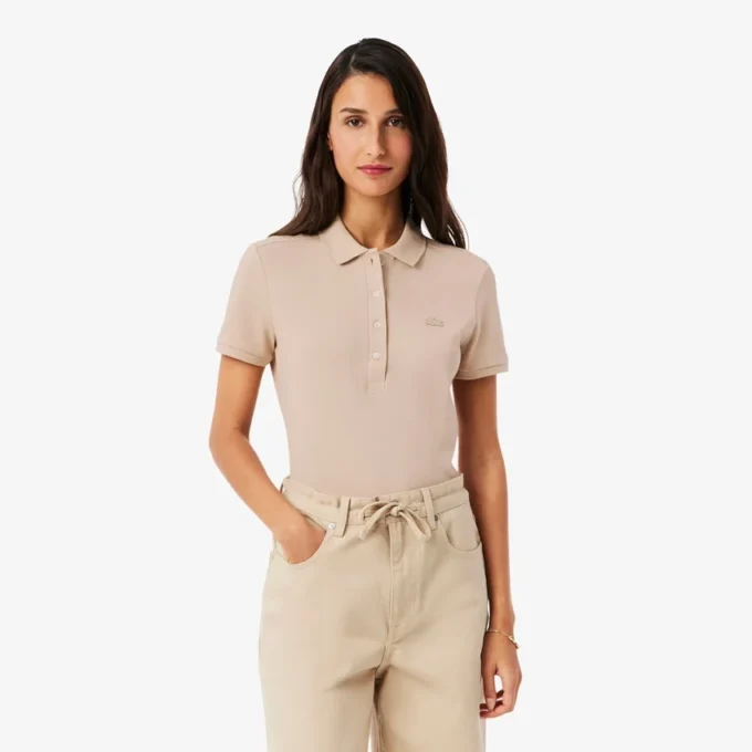 Kadın L.12.D Slim Fit Streç Mini Piqua Polo