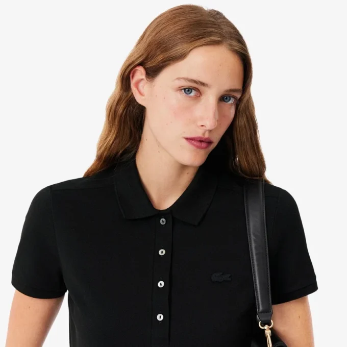 Kadın L.12.D Slim Fit Streç Mini Piqua Polo