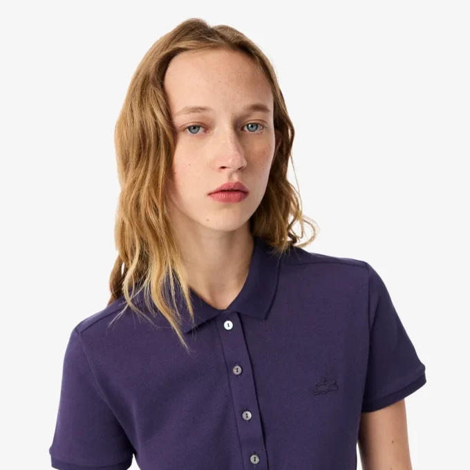Kadın L.12.D Slim Fit Streç Mini Piqua Polo