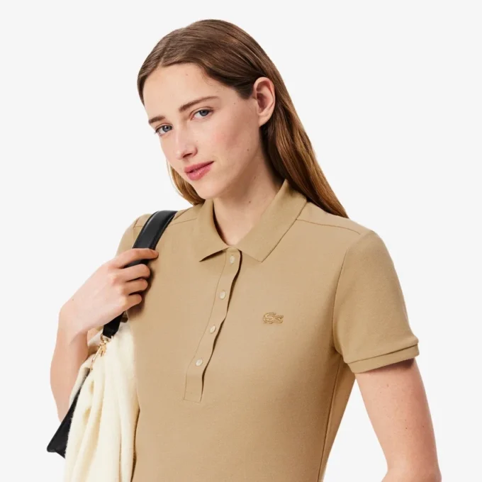 Kadın L.12.D Slim Fit Streç Mini Piqua Polo