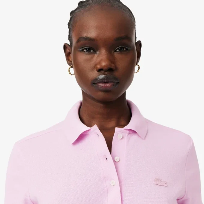Kadın L.12.D Slim Fit Streç Mini Piqua Polo Kadın L.12.D Slim Fit Streç Mini Piqua Polo