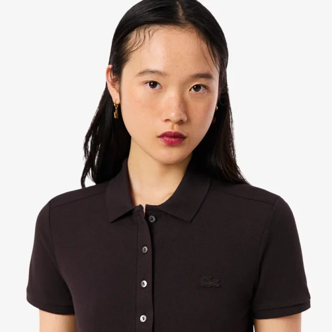 Kadın L.12.D Slim Fit Streç Mini Piqua Polo