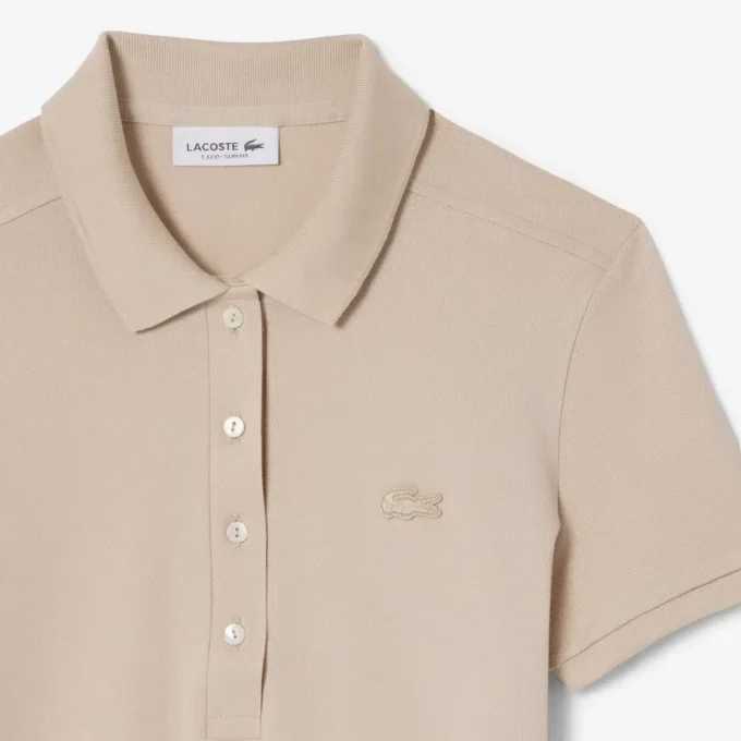 Kadın L.12.D Slim Fit Streç Mini Piqua Polo