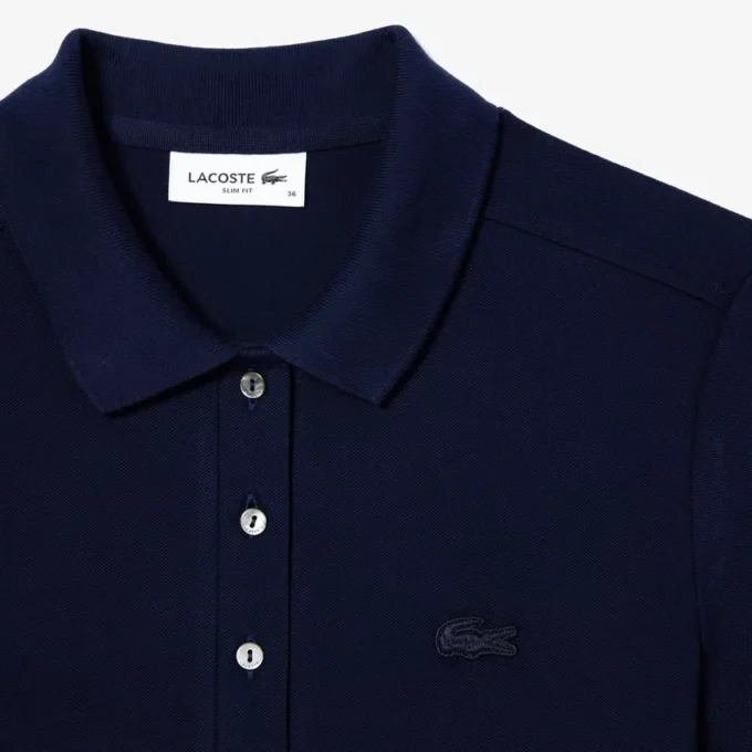 Kadın L.12.D Slim Fit Streç Mini Piqua Polo