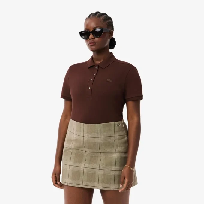 Kadın L.12.D Slim Fit Streç Mini Piqua Polo Kadın L.12.D Slim Fit Streç Mini Piqua Polo