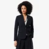 Kadın Nakışlı Logo Slim Fit Yün Blazer