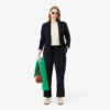 Kadın Nakışlı Logo Slim Fit Yün Blazer