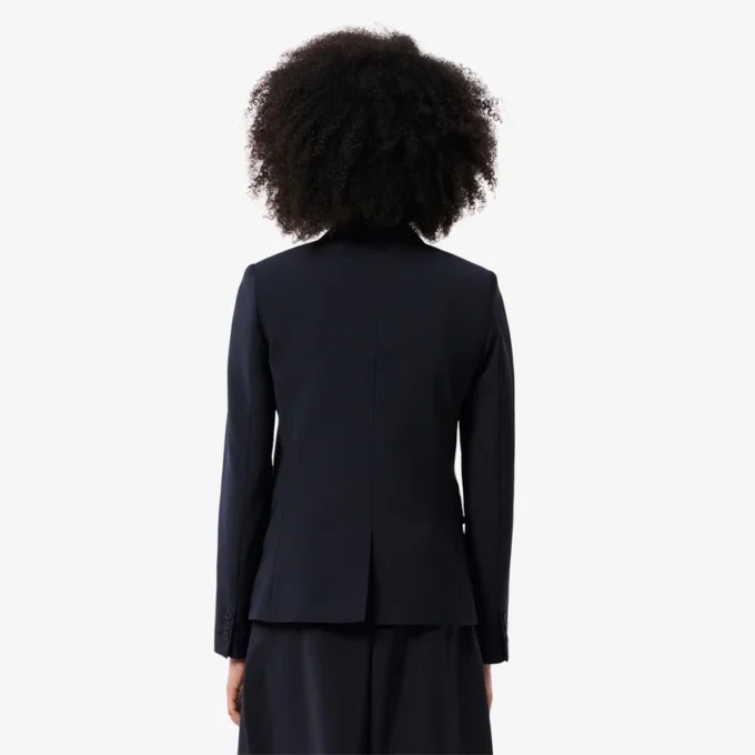 Kadın Nakışlı Logo Slim Fit Yün Blazer