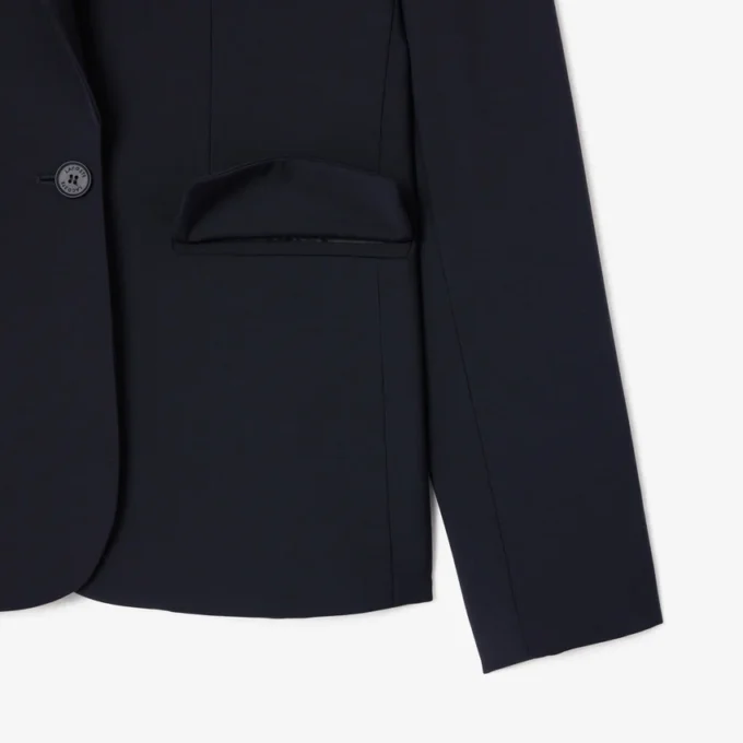 Kadın Nakışlı Logo Slim Fit Yün Blazer