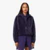 Kadın Oversized Fermuarlı Kadife Sweatshirt