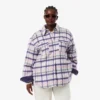 Kadın Oversized Kapitone Yün Overshirt