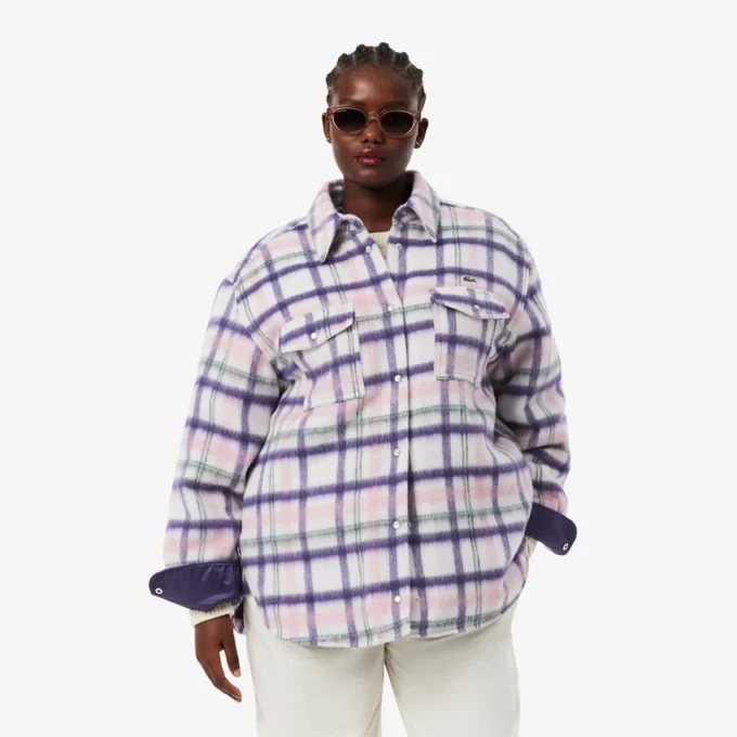 Kadın Oversized Kapitone Yün Overshirt