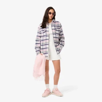 Kadın Oversized Kapitone Yün Overshirt