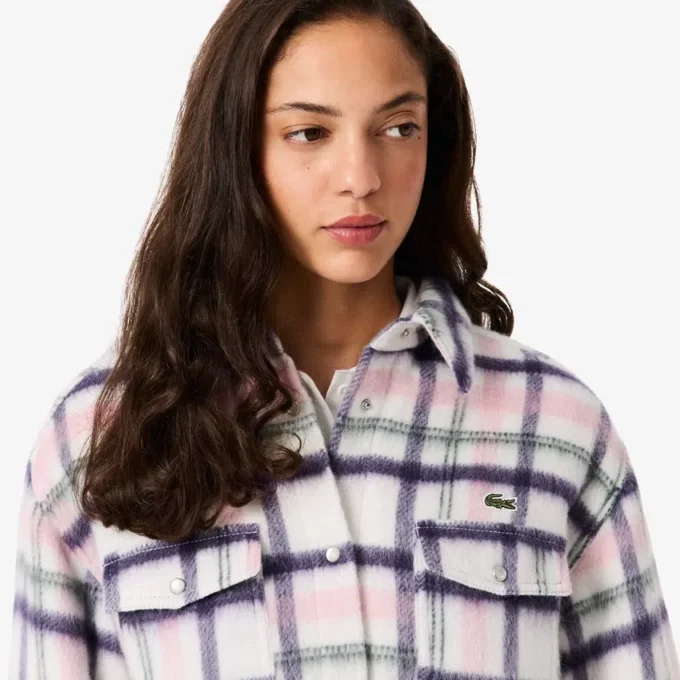 Kadın Oversized Kapitone Yün Overshirt
