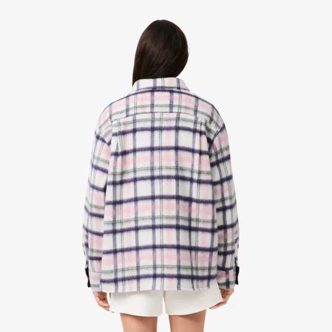 Kadın Oversized Kapitone Yün Overshirt