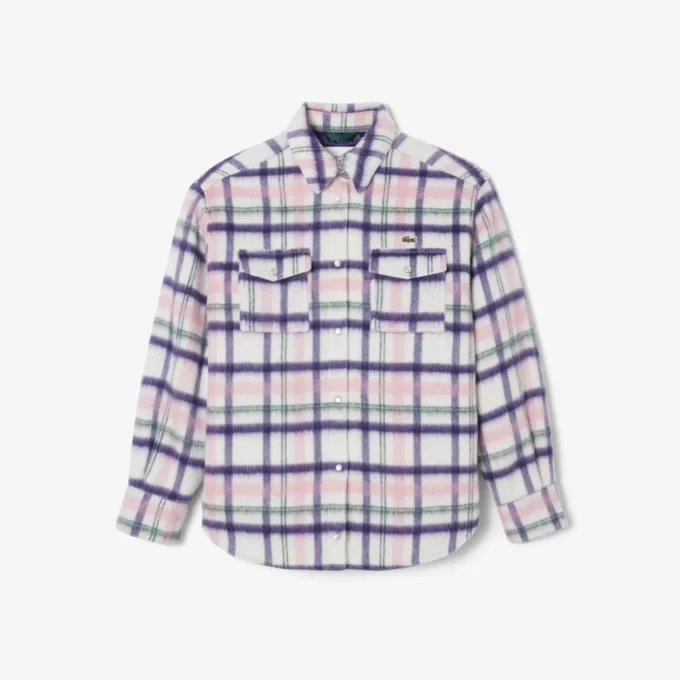 Kadın Oversized Kapitone Yün Overshirt