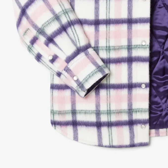 Kadın Oversized Kapitone Yün Overshirt
