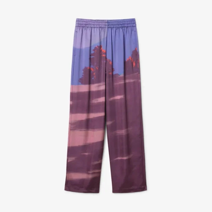 Kadın Oversized Manzara Desenli Pantolon