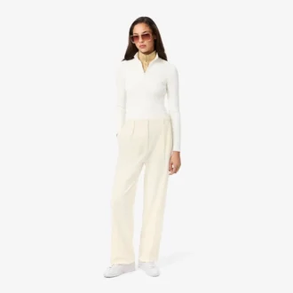Kadın Oversized Pileli Flanel Pantolon
