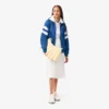 Kadın Oversized Pointelle Çizgili Saten Sweatshirt