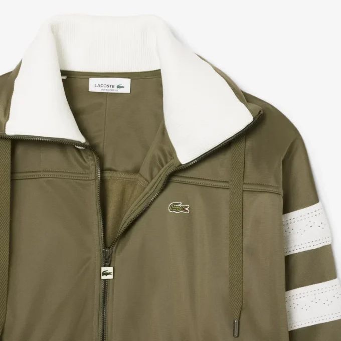 Kadın Oversized Pointelle Çizgili Saten Sweatshirt