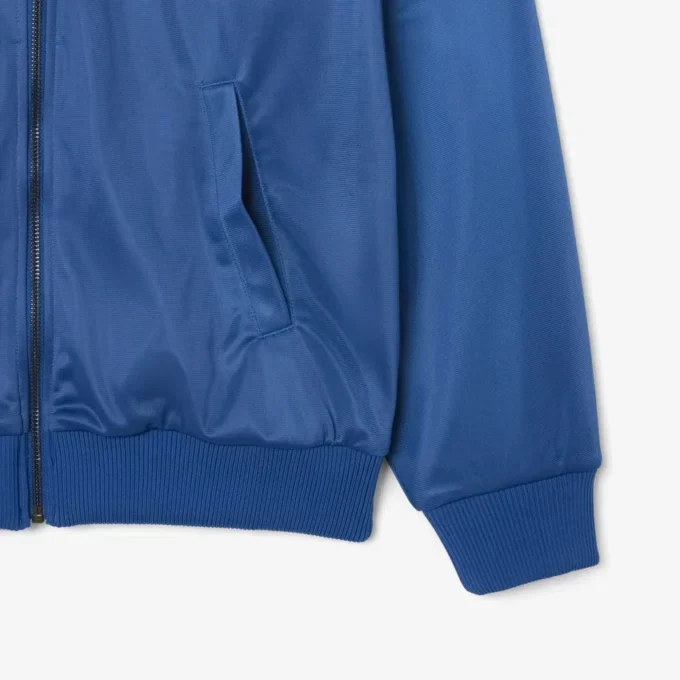 Kadın Oversized Pointelle Çizgili Saten Sweatshirt