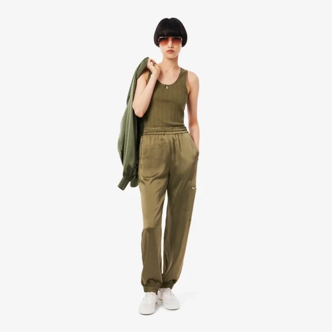 Kadın Oversized Saten Eşofman Altı