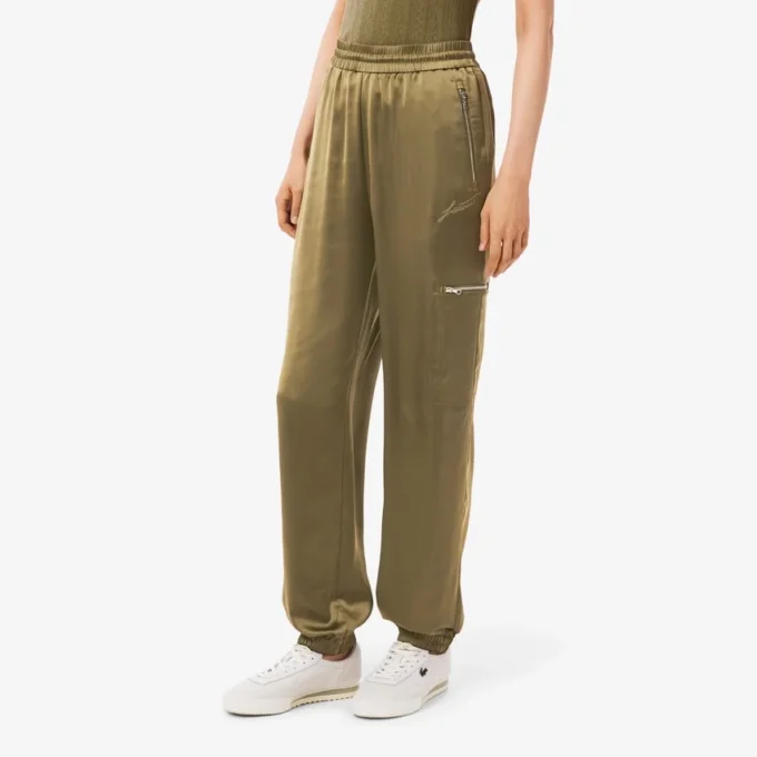 Kadın Oversized Saten Eşofman Altı