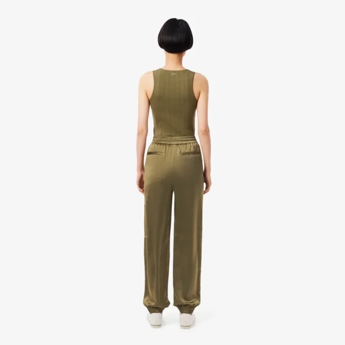 Kadın Oversized Saten Eşofman Altı