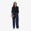 Kadın Oversized Yün Blend Pileli Pantolon Kadın Oversized Yün Blend Pileli Pantolon