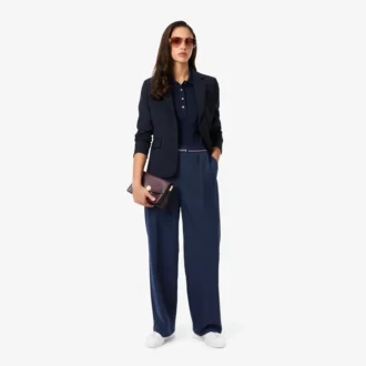 Kadın Oversized Yün Blend Pileli Pantolon