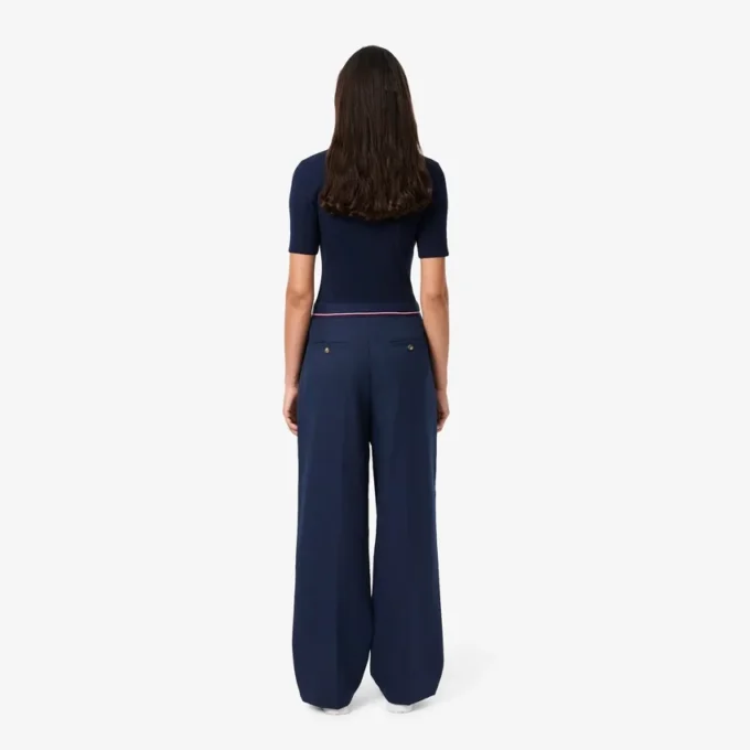 Kadın Oversized Yün Blend Pileli Pantolon Kadın Oversized Yün Blend Pileli Pantolon
