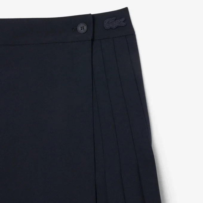 Kadın Pileli Yün Midi Wrap Etek Kadın Pileli Yün Midi Wrap Etek