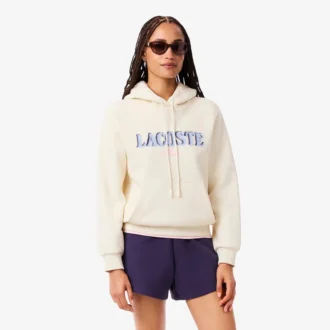 Kadın Polar Logo Kapüşonlu Sweatshirt