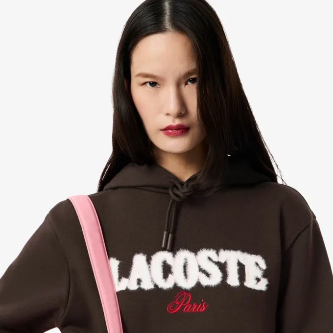 Kadın Polar Logo Kapüşonlu Sweatshirt