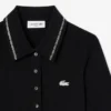 Kadın Slim Fit Diamanta Timsah Desenli Polo Tişört Yaka Elbise