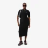 Kadın Slim Fit Diamanta Timsah Desenli Polo Tişört Yaka Elbise