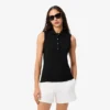 Kadın Slim Fit L.12.D Kolsuz Streç Polo Tişört