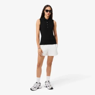 Kadın Slim Fit L.12.D Kolsuz Streç Polo Tişört