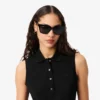 Kadın Slim Fit L.12.D Kolsuz Streç Polo Tişört