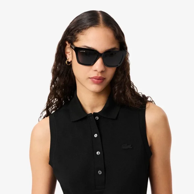 Kadın Slim Fit L.12.D Kolsuz Streç Polo Tişört