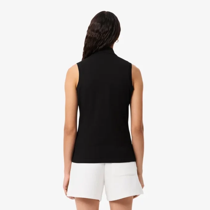Kadın Slim Fit L.12.D Kolsuz Streç Polo Tişört