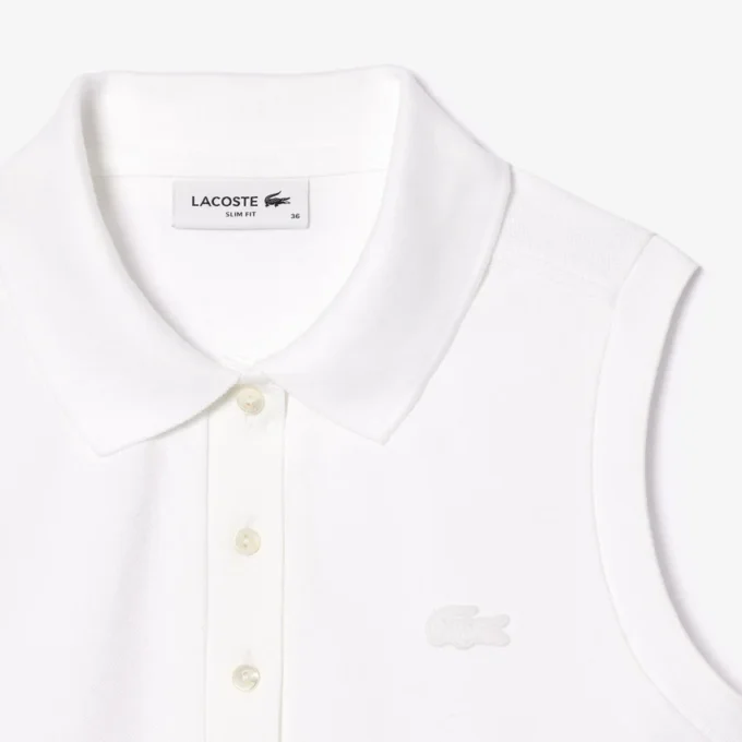 Kadın Slim Fit L.12.D Kolsuz Streç Polo Tişört