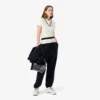 Kadın Slim Fit L.12.D Nervürlü Pamuk Polo Tişört