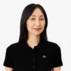 Kadın Slim Fit L.12.D Nervürlü Pamuk Polo Tişört